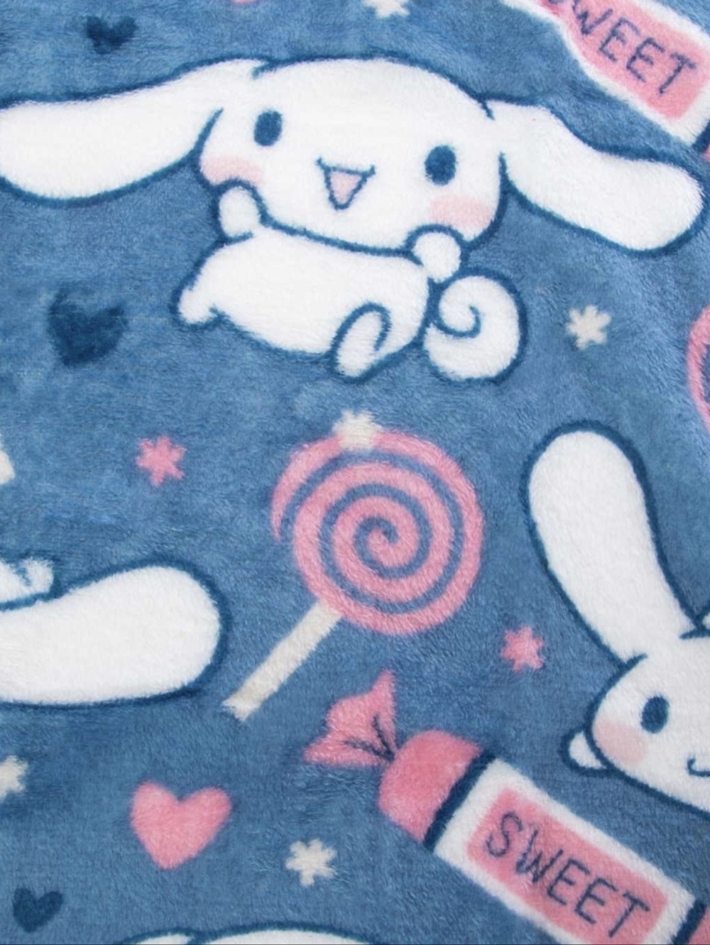 Sanrio Cinnamoroll Lollipop Bun Candy Silk Touch Throw Blanket Blue Pink